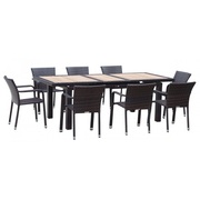 Patio Wicker Extendable Dining Table Set On Sale